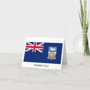 Falkland Islands Flag Letterpress Thank You Card