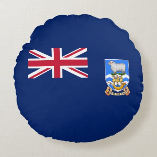 Falkland Islands Flag Round Pillow