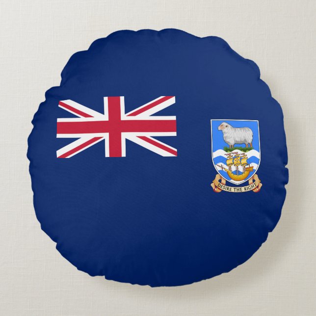 Falkland Islands Flag Round Pillow (Front)