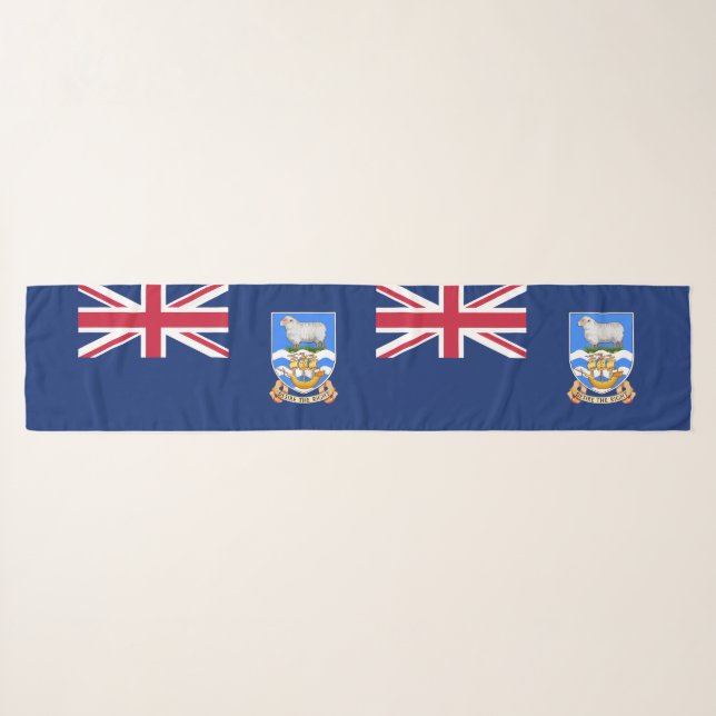 Falkland Islands Flag Scarf (Front (Horizontal))