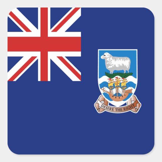 Falkland Islands Flag Sticker (Front)