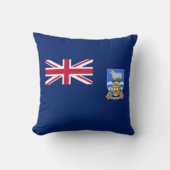 Falkland Islands Flag Throw Pillow (Front)