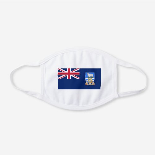 Falkland Islands Flag White Cotton Face Mask