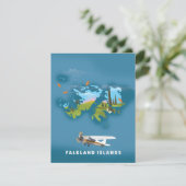 Falkland islands illustrated map (Standing Front)