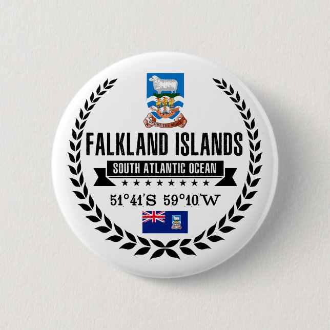 Falkland Islands Pinback Button (Front)