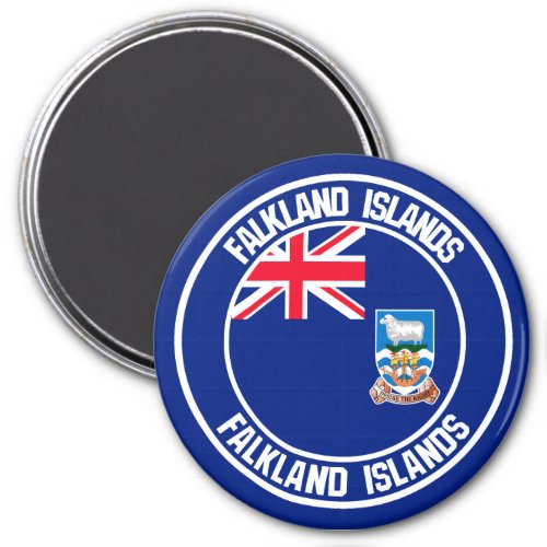 Falkland Islands Round Emblem Magnet