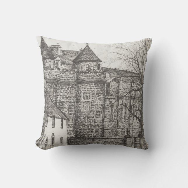 Falkland Palace Scotland. 2007 Throw Pillow (Front)