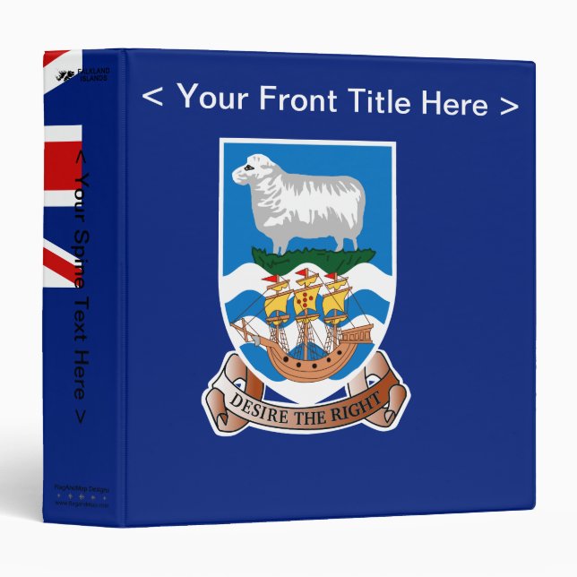 Falklands Flag Binder (Front/Spine)