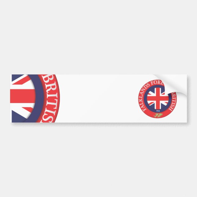 Falklands Forever British Bumper Sticker (Front)