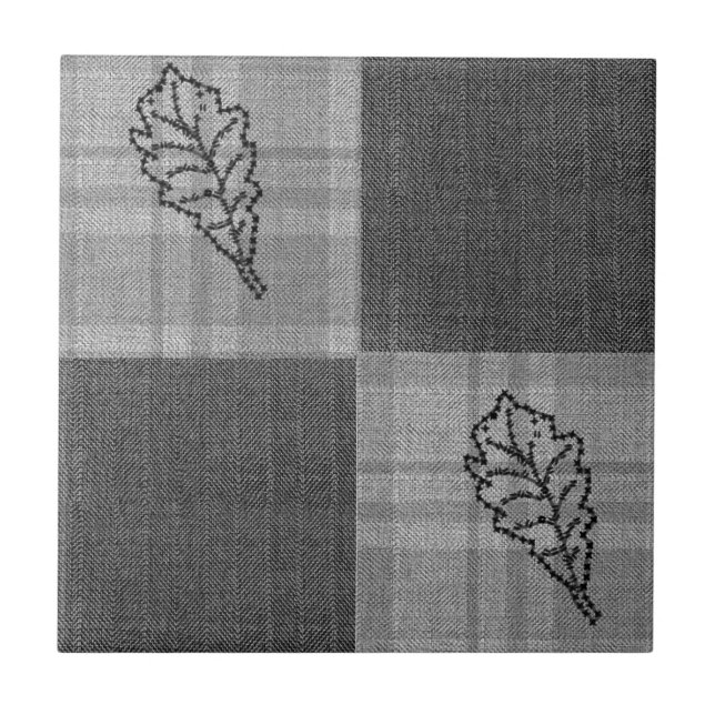 Fall 4 Corners Designs Gray Tones Ceramic Tile (Front)