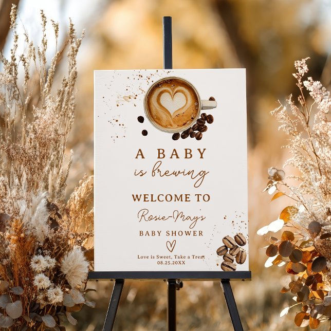 Fall A Baby Is Brewing Coffee Baby Shower Welcome Foam Board (Fall A Baby Is Brewing Coffee Baby Shower Welcome Foam Board)