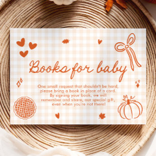 Fall A Little Cutie Pie Baby Shower Books For Baby Enclosure Card