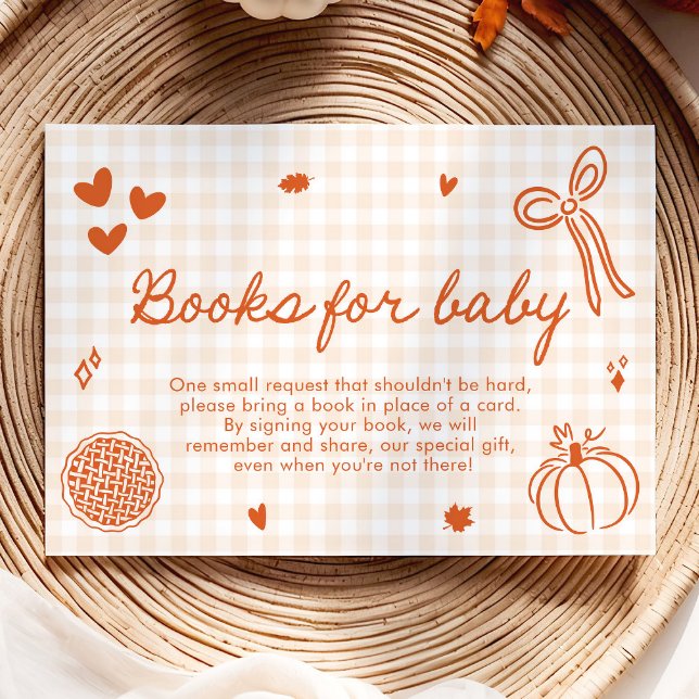Fall A Little Cutie Pie Baby Shower Books For Baby Enclosure Card (Fall A Little Cutie Pie Baby Shower Books For Baby Enclosure Card)