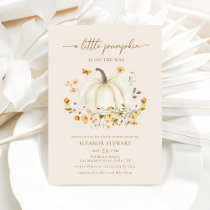 Fall A Little Pumpkin Baby Shower Gender Neutral Invitation