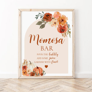 Fall A Little Pumpkin Baby Shower Momosa Bar Sign