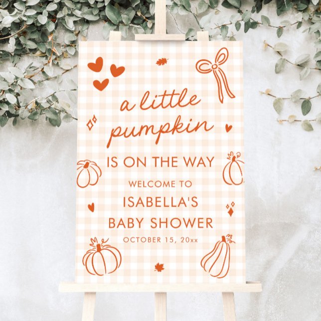 Fall A Little Pumpkin Baby Shower Welcome Sign (Fall A Little Pumpkin Baby Shower Welcome Sign)