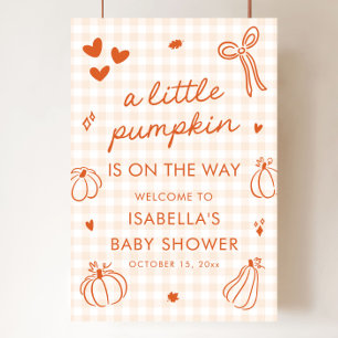 Fall A Little Pumpkin Baby Shower Welcome Sign