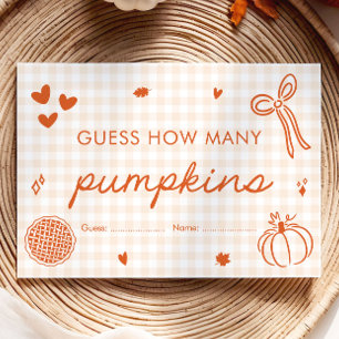 Fall A Little Pumpkin Guess How Many Pumpkins Game Enclosure Card