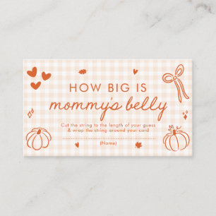 Fall A Little Pumpkin How Big is Mommy's Belly Enclosure Card