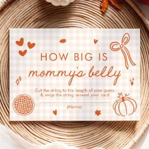 Fall A Little Pumpkin How Big is Mommy's Belly Enclosure Card
