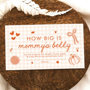 Fall A Little Pumpkin How Big is Mommy's Belly Enclosure Card