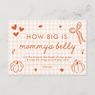 Fall A Little Pumpkin How Big is Mommy's Belly Enclosure Card