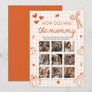 Fall A Little Pumpkin How Old Was The Mommy Game Invitation