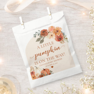Fall A Little Pumpkin is on the way Baby Shower Favor Bag