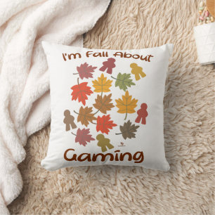 Fall About Gaming Hobby Gamer Art Throw Pillow