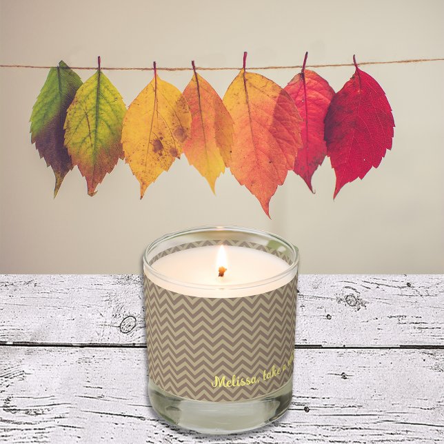 Fall Abstract Hill Views Custom Name Message Scented Candle (Creator Uploaded)