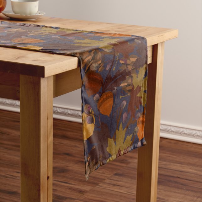 Fall Acorns and Leaves Beautiful  Long Table Runner (In Situ)