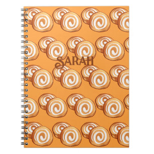 Fall Aesthetic Pumpkin roll Notebook