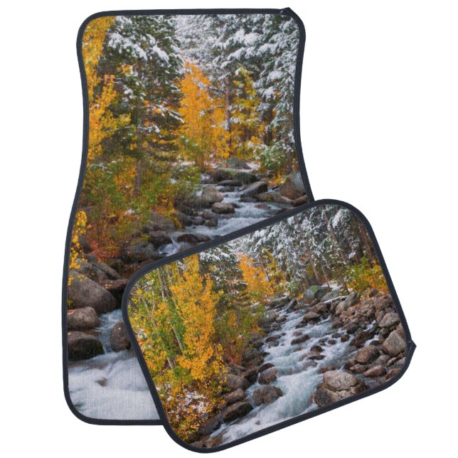 Fall along Bishop creek, California Car Mat (Set)