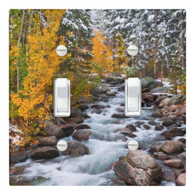 Fall along Bishop creek, California Light Switch Cover (In Situ)