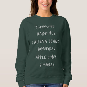 Fall and Autumn Love Handwritten Text Design Sweatshirt