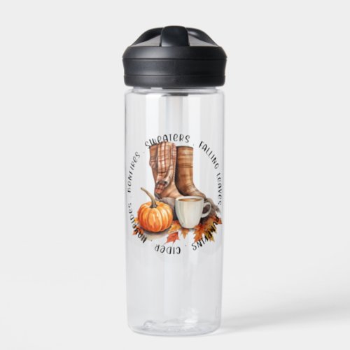 Fall and Autumn Vibes Water Bottle