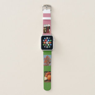 fall and halloween inages foliage,pumpkin,haunted apple watch band