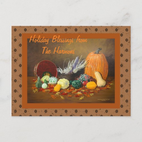 Fall and Thanksgiving Celebration Holiday Card