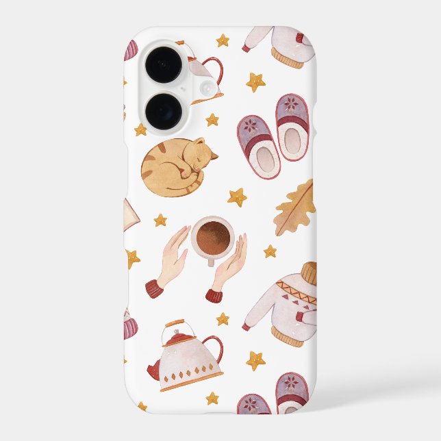 Fall and Winter Cat iPhone Case (Back)