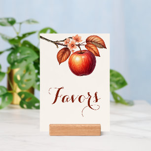 Fall Apple Bridal Shower Favors Sign Holder