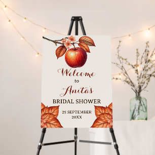 Fall Apple Bridal Shower Welcome Foam Board