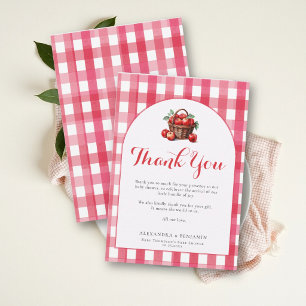 Fall Apple Harvest Boho Rustic Couple Baby Shower Thank You Card