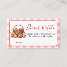 Fall Apple of My Eye Diaper Raffle Card