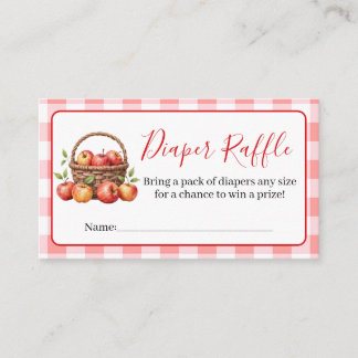 Fall Apple of My Eye Diaper Raffle Card