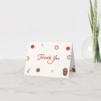Fall Apple of Our Eye Baby Shower Thank You Card