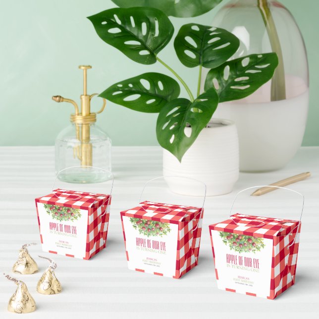 Fall Apple of Our Eye First Birthday Favor Boxes (Multiple)