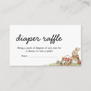 Fall Apple of our Eyes Baby Shower Diaper Raffle Enclosure Card