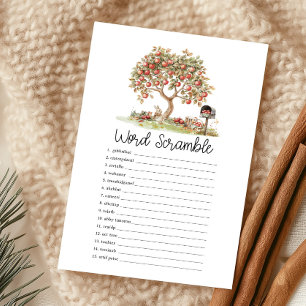 Fall Apple of our Eyes Shower Word Scramble Game