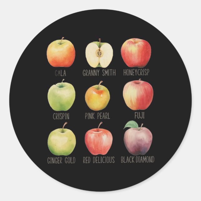 Fall Apple Picking Apple Orchard Boho Farm Fesh To Classic Round Sticker (Front)