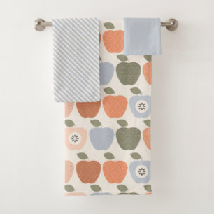 Fall Apples and stripes Towel